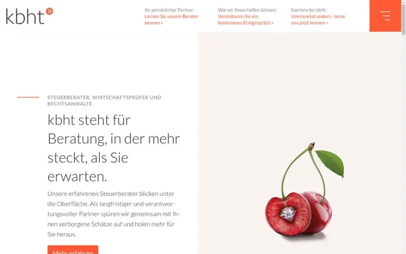 Screenshot der Website kbht